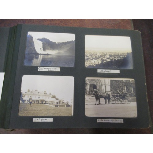 303 - Four photograph albums containing a quantity of 19th Century and later photographs of Canada, Fiji, ... 