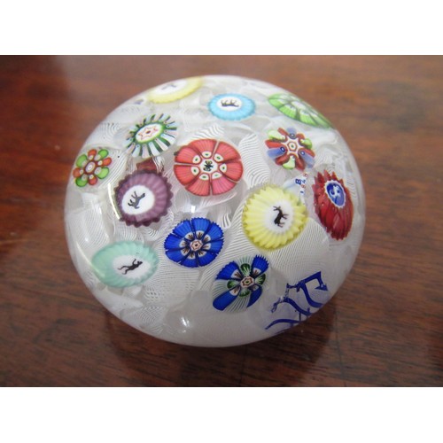 649 - Baccarat, small 1848 Millefiori butterfly and animal paperweight, 6cm diameter