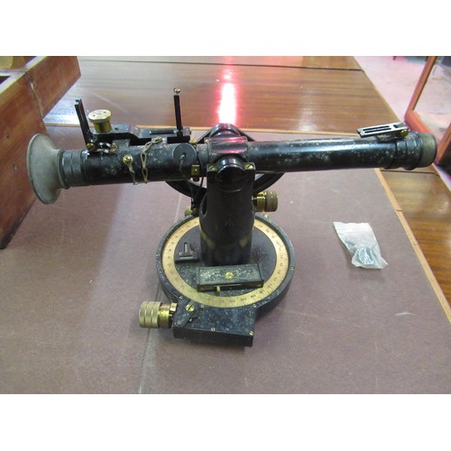 162 - Military Mark I theodolite in fitted box, inscribed ' Director No. 5 Mark I numbered 865 ' (at fault... 