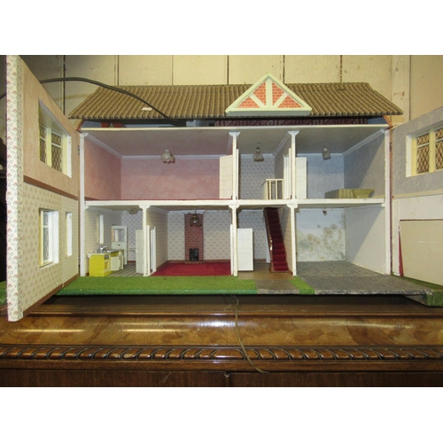 188 - 20th century doll's house with various furnishings