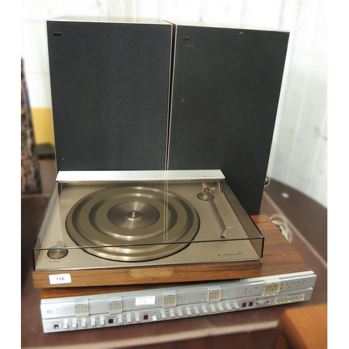 116 - Bang & Olufsen hi-fi system comprising:  Beomaster 3000 amplifier, Beogram 3000 turntable (new stylu... 