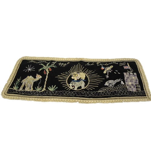 140 - 1915 Egyptian embroidered souvenir panel