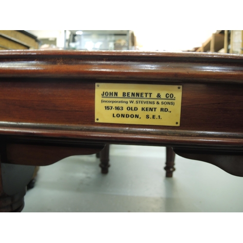 1444 - Early to mid 20th Century quarter size snooker / dining table by John Bennett & Co.