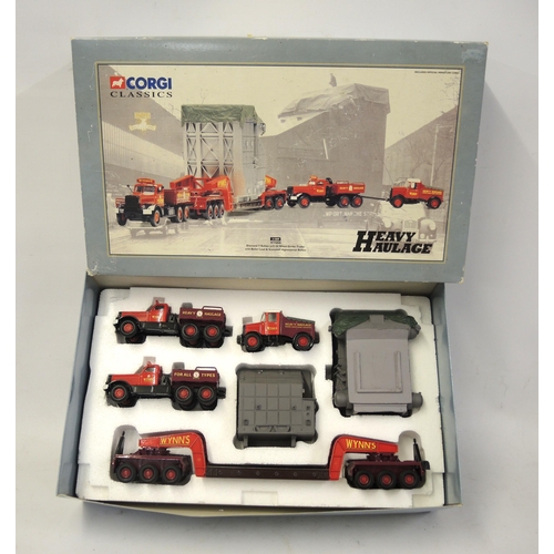 164 - Two Corgi Heavy Haulage diecast metal Wynns lorries, with trailers, 1/50th scale