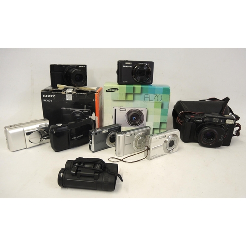 197 - Sony RX100 VII Cybershot camera, together with a small quantity of other cameras