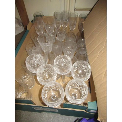 469 - Quantity of good quality cut glass drinking glasses