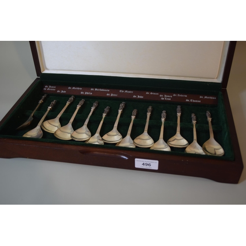 496 - Cased set of thirteen Birmingham silver Apostle spoons, set No. 28 from an edition of 1000, 13oz t