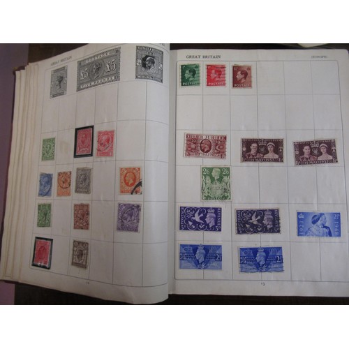 233 - Strand stamp album containing World stamps, including Penny Black, Penny Reds and Blues, together wi... 