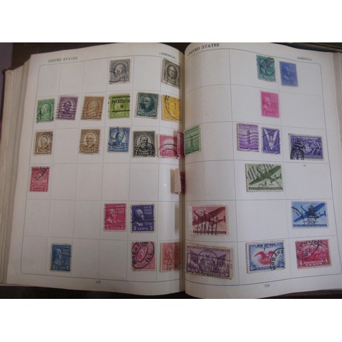 233 - Strand stamp album containing World stamps, including Penny Black, Penny Reds and Blues, together wi... 