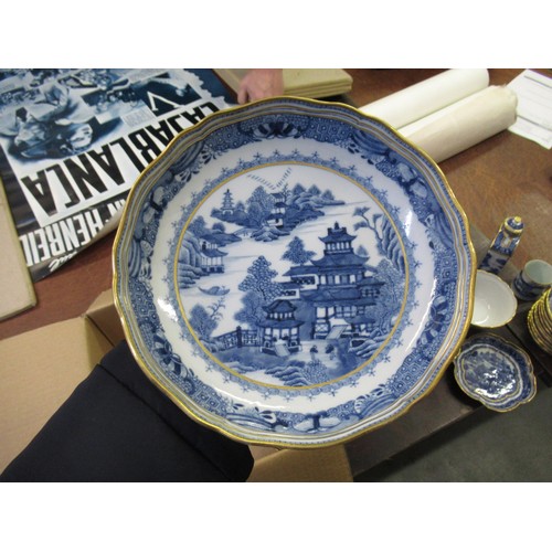 486 - 19th Century Chinese blue and white Willow pattern part teaset