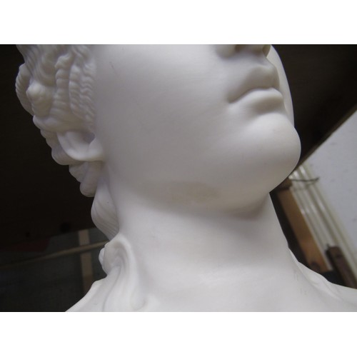 316 - Copeland Parian bust of Clyte for Art Union of London, 1861, 33cm high