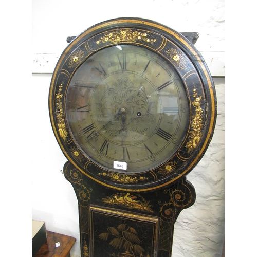 1034 - 19th Century chinoiserie cased parliament clock, the circular dial having Roman numerals, inscribed ... 