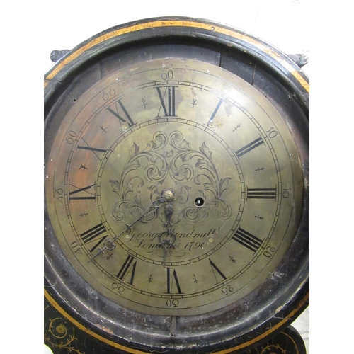 1034 - 19th Century chinoiserie cased parliament clock, the circular dial having Roman numerals, inscribed ... 