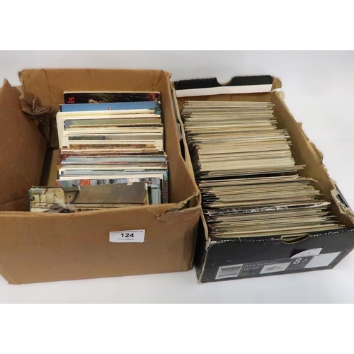 124 - Two boxes containing a collection of various 20th Century postcards