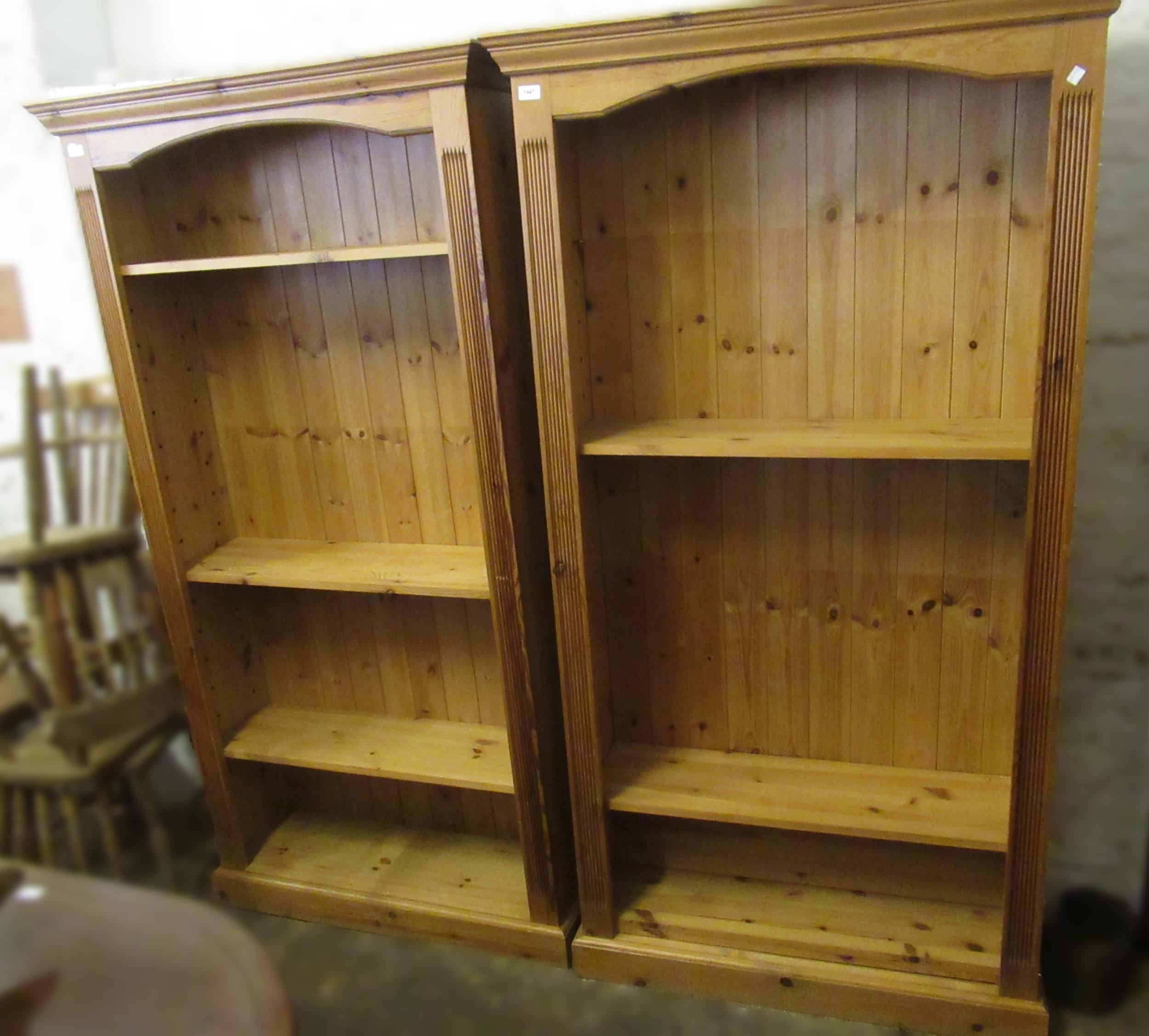 Pair of reproduction polished pine tall ...