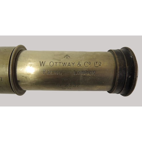 253 - World War II military issue telescope by W. Ottway, London 1941, No.2337