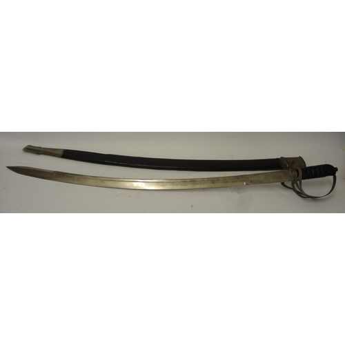 306 - Reproduction military style sabre with scabbard