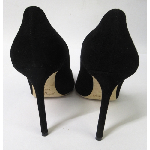 33 - Jimmy Choo, London, pair of black suede Romy 100 court shoes, size 40, with original dust bag