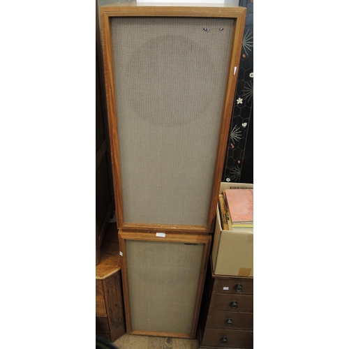 347 - Pair of vintage Tannoy loud speakers, type ISU/HF/12/8, together with an Arcam Apha 6 amplifier and ... 