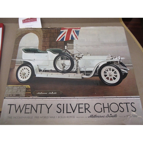 357A - One volume, ' Twenty Silver Ghosts ', together with a quantity of veteran car posters and an edition... 