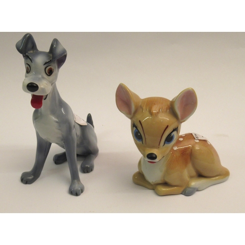 395 - Wade ' blow-up ' figure of Tramp, together with a Wade figure of Bambi