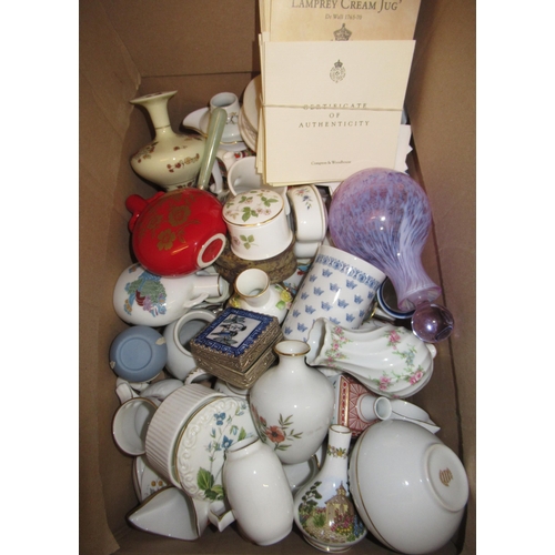 399 - Collection of Royal Worcester small porcelain historic jugs, together with other small porcelain jug... 