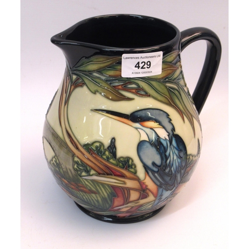 429 - Moorcroft Limited Edition jug decorated with a Kingfisher in a landscape by Philip Gibson, No. 67 of... 