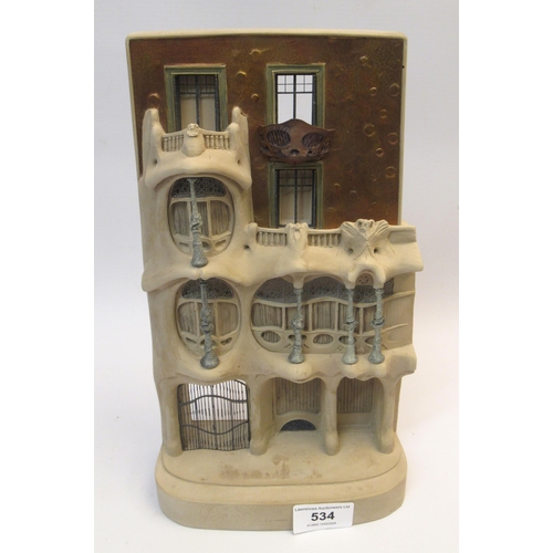 534 - Timothy Richards, architectural model of Casa Batllo townhouse in Barcelona, 29.5cm high