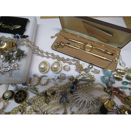 728 - Quantity of various costume jewellery, including Christian Dior, Grosse and  Swarovski, and a large ... 