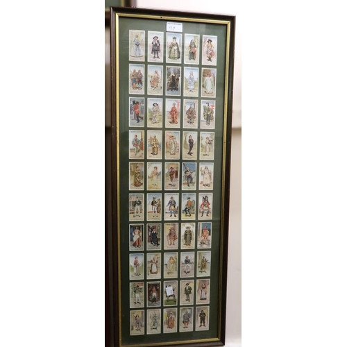 99 - Collection of cigarette cards housed in nine frames