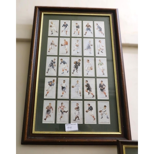 99 - Collection of cigarette cards housed in nine frames