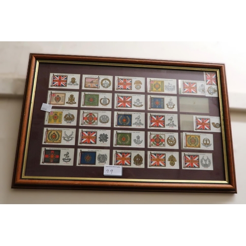 99 - Collection of cigarette cards housed in nine frames