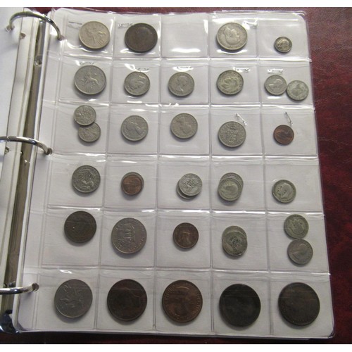 727 - Album of Great Britain coinage, including 1889 crown and mainly Elizabeth II coinage, together with ... 