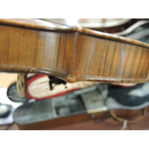 167 - Violin attributed to Neapolitan school with W.E. Hill fittings, housed in a good quality Hill oak ca... 