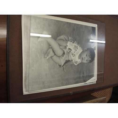 175 - Quantity of 1950's large format photographs, views of Singapore and child portraits