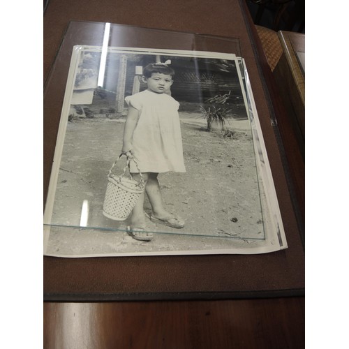 175 - Quantity of 1950's large format photographs, views of Singapore and child portraits