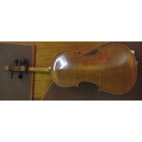 167 - Violin attributed to Neapolitan school with W.E. Hill fittings, housed in a good quality Hill oak ca... 