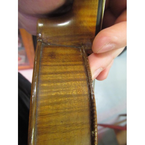 167 - Violin attributed to Neapolitan school with W.E. Hill fittings, housed in a good quality Hill oak ca... 