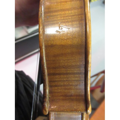 167 - Violin attributed to Neapolitan school with W.E. Hill fittings, housed in a good quality Hill oak ca... 