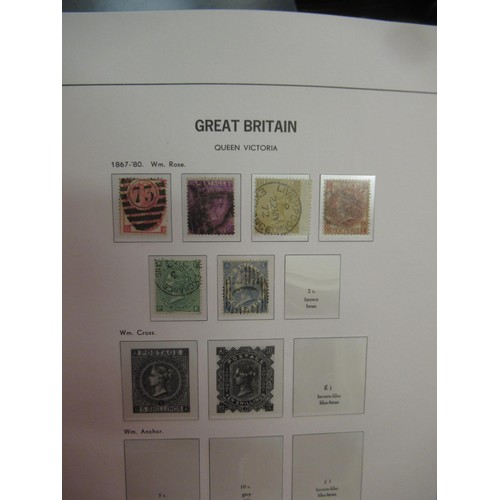 256 - Four Stanley Gibbons Albums containing extensive collection of Great Britain stamps, Victoria to Eli... 