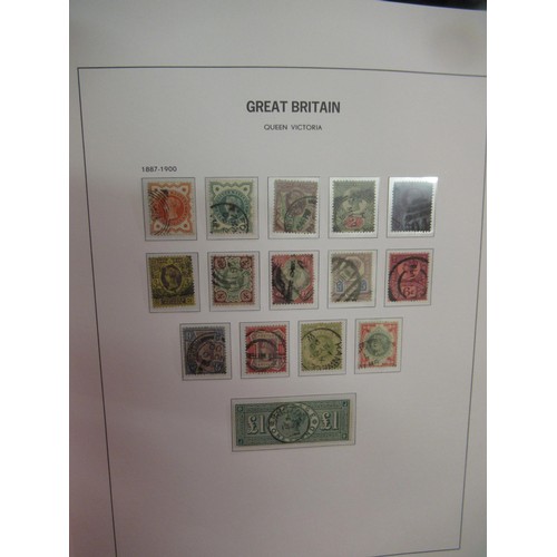 256 - Four Stanley Gibbons Albums containing extensive collection of Great Britain stamps, Victoria to Eli... 