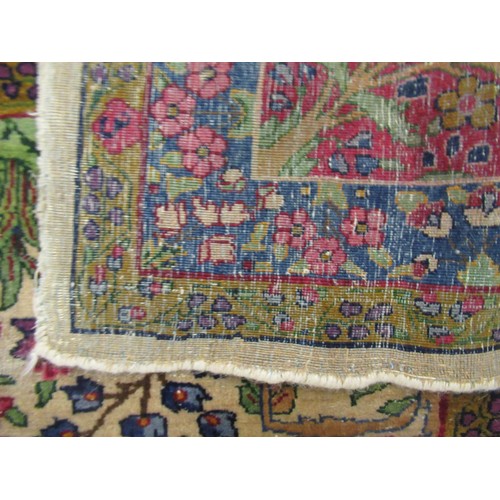 3 - Large Sparta carpet of all-over floral design with multiple borders, 255 x 343cm (worn)