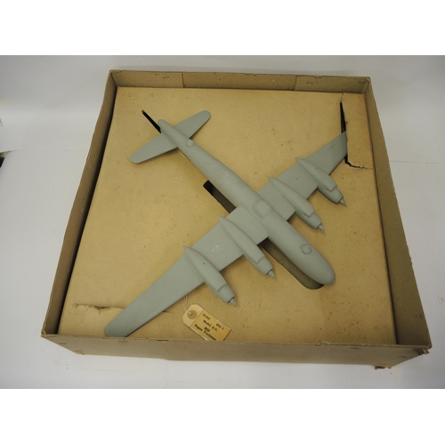 299 - Unusual grey painted wooden identification model of a B50 Super Fortress aircraft, 60cm wing span, 4... 