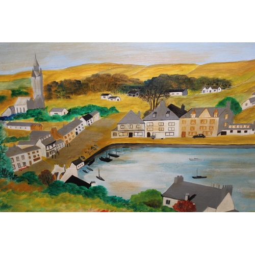 1117 - C. Rose, oil on cardboard, East Loch Tarbert, bearing label verso, 38 x 48cm