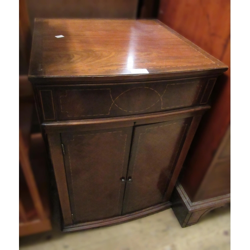 1524 - Edwardian mahogany and inlaid gramophone cabinet (fittings removed)