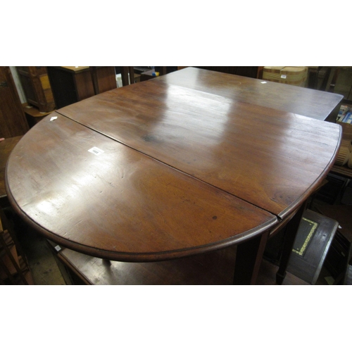 1668 - 19th Century mahogany oval pembroke table with single end drawer on square tapering spade supports, ... 