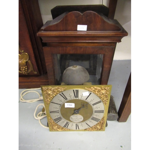 1104 - Mahogany cased wall clock with a single train thirty hour movement, signed John Brooksted, Tunbridge... 