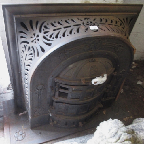 1167 - Jan Jaarsma, late 19th Century cast iron stove with relief moulded cast decoration, including base -... 