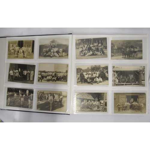 120 - Album containing a large quantity of German World War I military regimental postcards