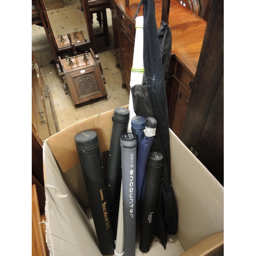 122 - Orvis 9ft fly rod, miscellaneous other fly rods and reels